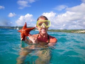 Scuba Diver with Starfish
